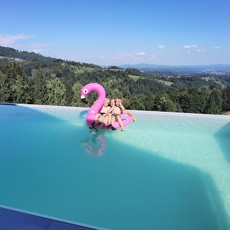 Chalet-Suedsteiermark - Traumhafte Aussicht, Infinity Pool, Privatsphaere, Klima Und De-Luxe Ausstattung Schwanberg 外观 照片